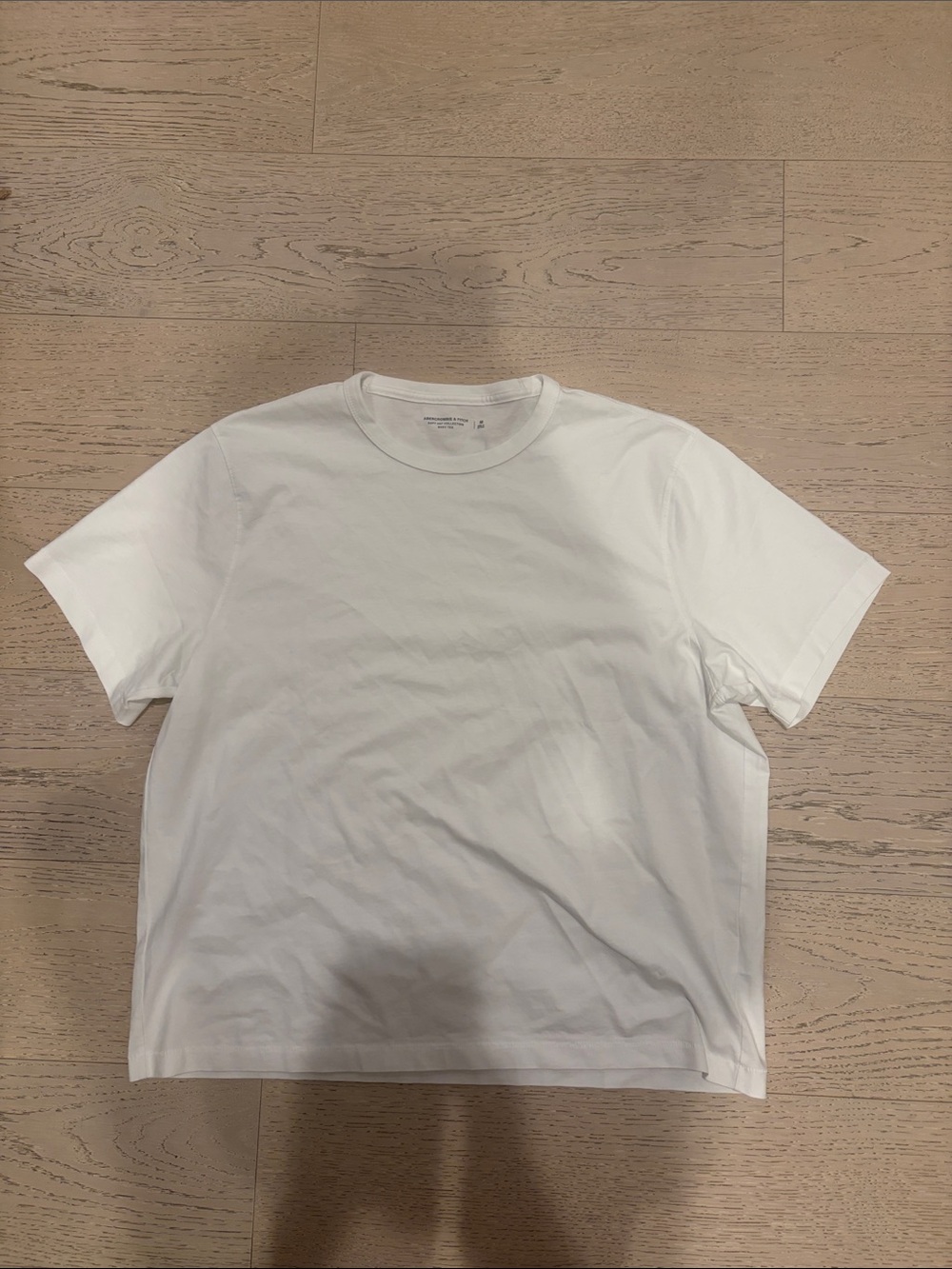 Abercrombie & Fitch White Crewneck Short Sleeve Tee